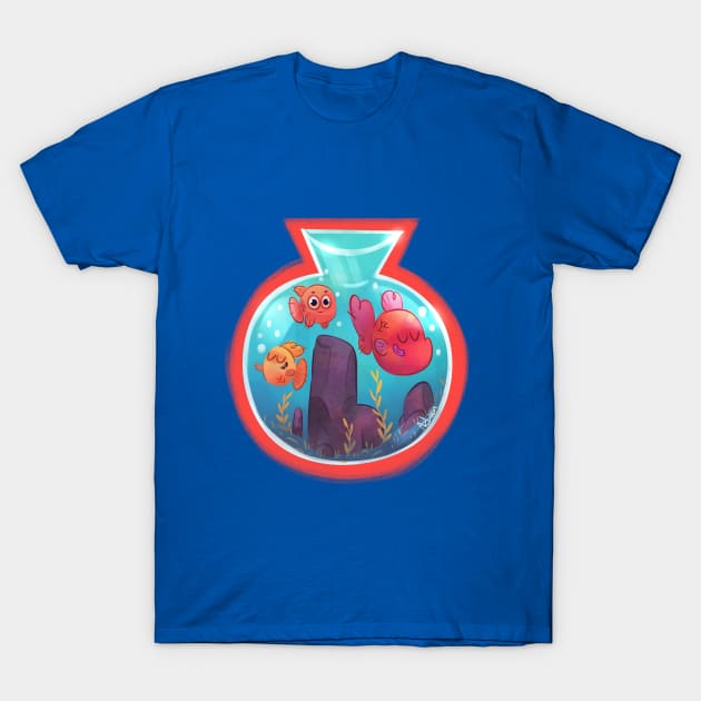 Happy Fishbowl buddies T-Shirt by azbeen